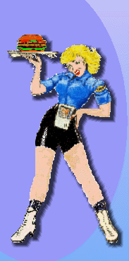 blue top drive in carhop color drawing