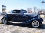  Cool old blue 1933 car